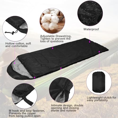 Macarrie 4 Pcs Bulk Sleeping Bags for Homeless Donation Shelter Adults 0 Degree Waterproof Backpack Bags with Compression ...