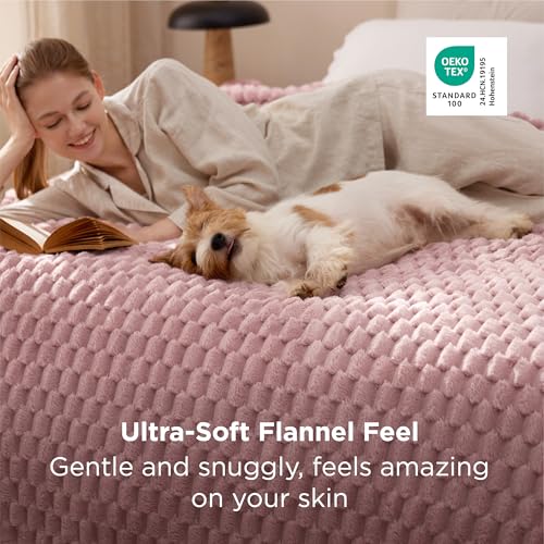Bedsure GentleSoft Blankets Queen Size for Bed - 350GSM Super Soft Cozy Blanket for Women Men Girls as Gifts, Large Fuzzy ...