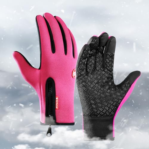Winter Touch Screen Gloves Men Women, Windproof Waterproof Warm Thermal Gloves for Outdoor Cycling Hiking Skiing