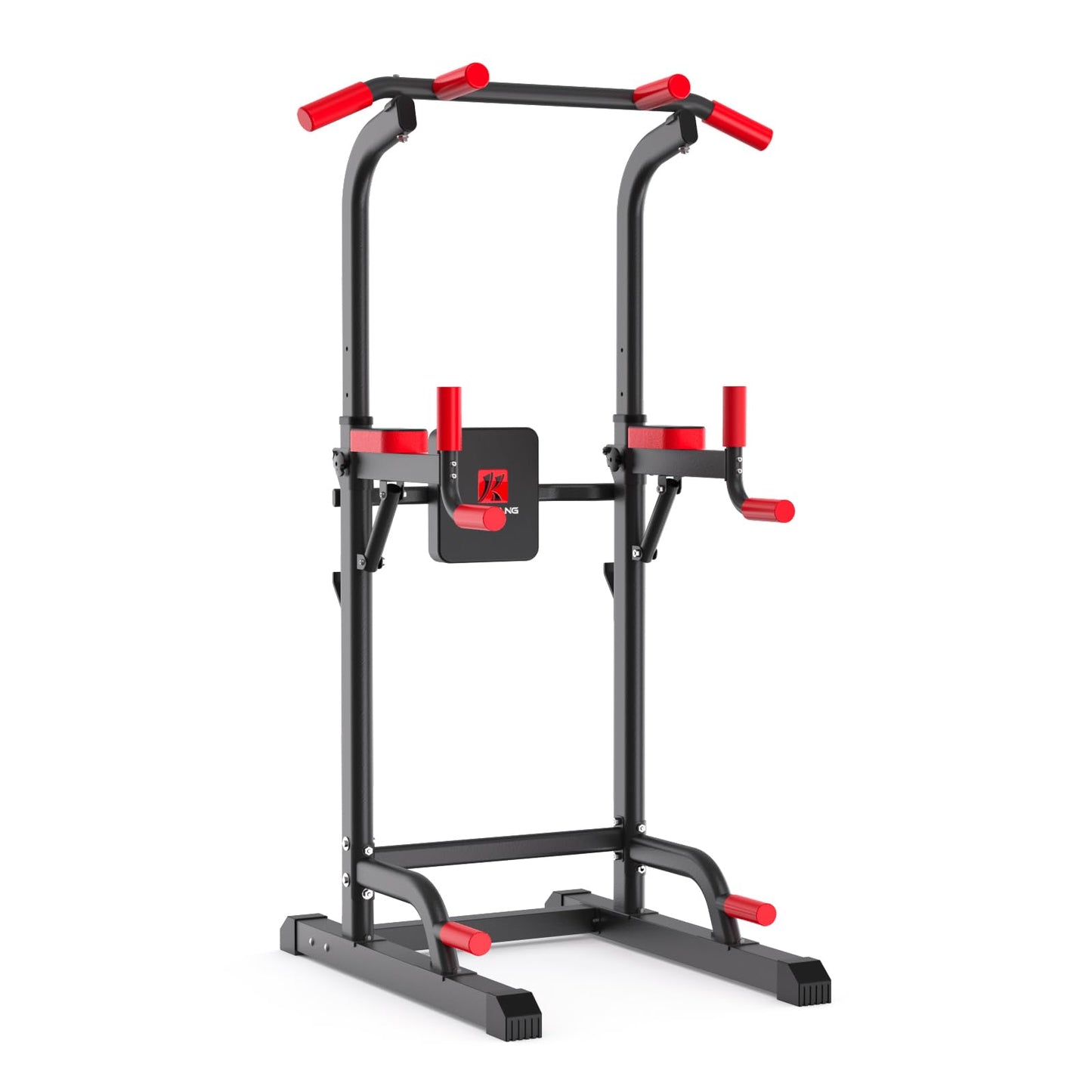 Power Tower Dip Station, Pull Up Bar Station & Multi-Function Gym Equipment For Home Strength Training Adujustable Height Up to 85.5",Load 400LBS