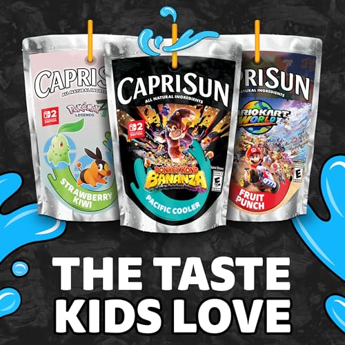 Capri Sun Fruit Punch, Strawberry Kiwi and Pacific Cooler Flavored Juice Drink Blend Variety Pack, 30 ct Box, 6 fl oz Pouches