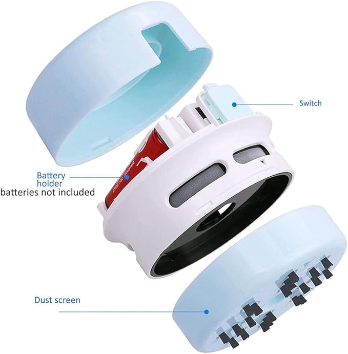 Desktop Vacuum Cleaner Mini Table Dust Diamond Paint Sweeper 8.5x6.3cm (No Battery)