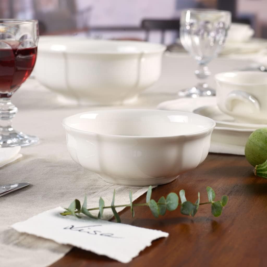 Villeroy & Boch Manoir Dessert Bowl, 15 cm, Premium Porcelain, White
