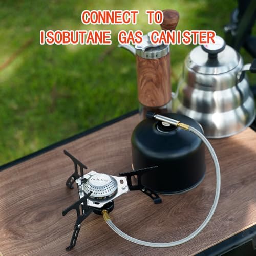 ONLYFIRE Portable Camping Gas Stove, Backpacking Camp Stove with Piezo Ignition, 1LB Propane Adapter, Mini Camp Stove with...