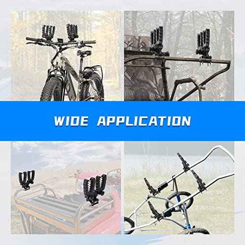 KEMIMOTO Double Tool Holder for ATV, Tool Mount for ATV, Bow Rack Tool Grips with Rubber Straps Compatible with Hunting Bike Mobility Scooter