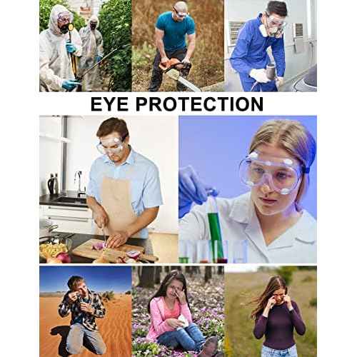MELASA Safety Goggles ANSI Z87.1, Anti-Fog Protective Lab Goggles, Eye Protection Goggles