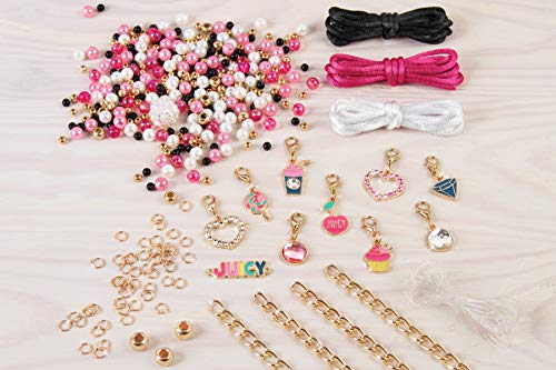 Make It Real - Juicy Couture Pink and Precious Bracelets - DIY Charm Bracelet Kit with Beads for Tween Jewelry Making - Je...