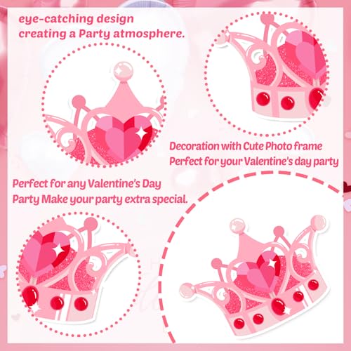 JXYCBZYing Hot Pink Valentine's Day Photo Booth Props - Pack of 24 | Happy Lovers Selfie Photo Booth Props for Valentines ...