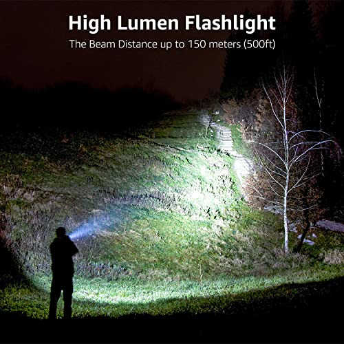 Lighting EVER LED Flashlights High Lumens, Small Flashlight, Waterproof, Adjustable Focus Flash Light for Outdoor, Emergen...