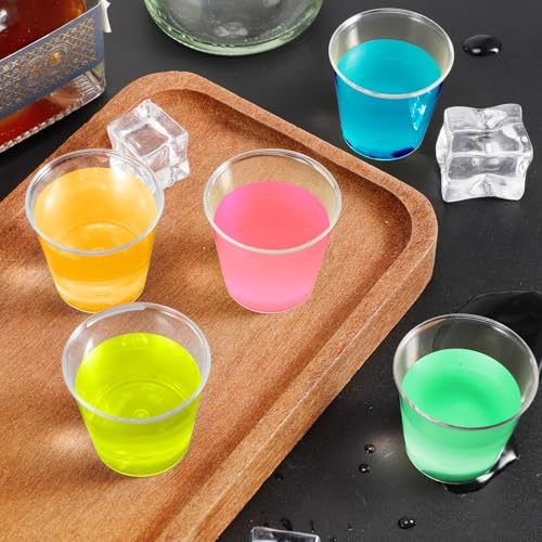 Enjamyo 500 Pack 1.5oz Plastic Shot Glasses,Mini Disposable Cups,Clear Plastic Shot Cups,Small Party Cups Tasting Cups for...