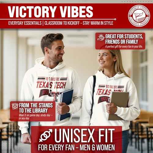 Campus Colors NCAA Adult Unisex Varsity Club Pennant Hooded Fleece Sweatshirt, Cozy Cotton Poly Blend, Classic Design