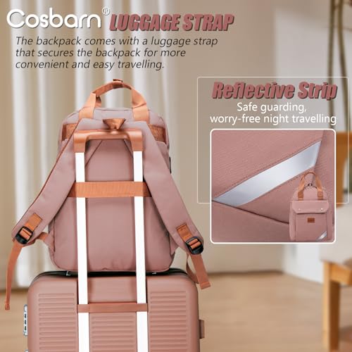 Cosbarn Travel Backpack with External USB Port, Durable Lightweight Backpack with One Laptop Compartment, Large backpack f...