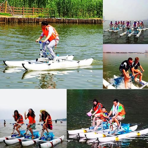 SICWEDIM Inflatable Fishing Boat Inflatable Pedal Boat, Lake Inflatable Bike, Pedal Kayak Pedal Bike Boat Enjoy Water and ...