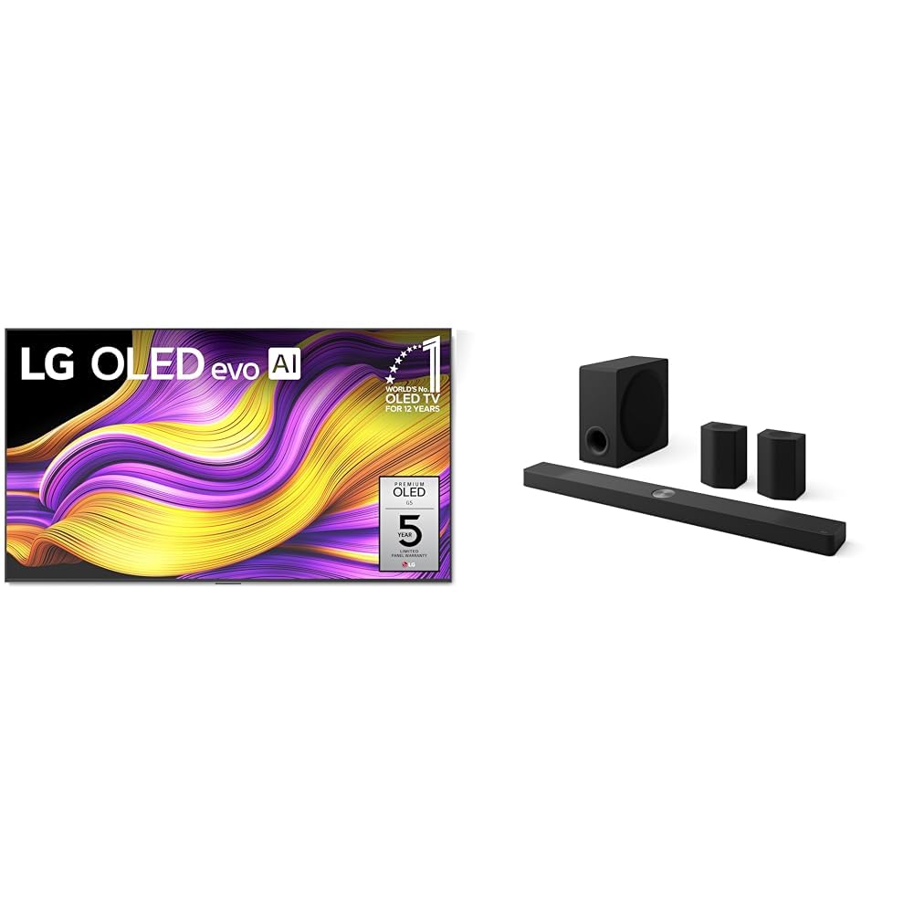 LG 65" OLED evo G5 4K TV, 9.1.5-Ch. S95TR Soundbar with Dolby Atmos, DTS:X, Wireless Speakers and Subwoofer Home Theater Bundle