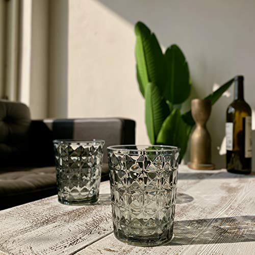 KLIFA- CUPID- 16 & 21 ounce, Set of 8, Acrylic Drinking Glasses, Tumbler Highball Glass Set, BPA-Free, Stackable Plastic D...