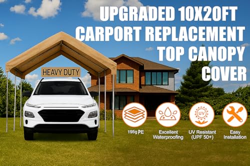 10X20 Heavy Duty Beige Canopy Top Cover with Valance Event Structure