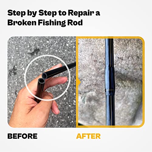 Fishing Rod Repair Kit Complete,Full Supplies with Glue for Freshwater & Saltwater Broken Fishing Pole Repair with Carbon ...