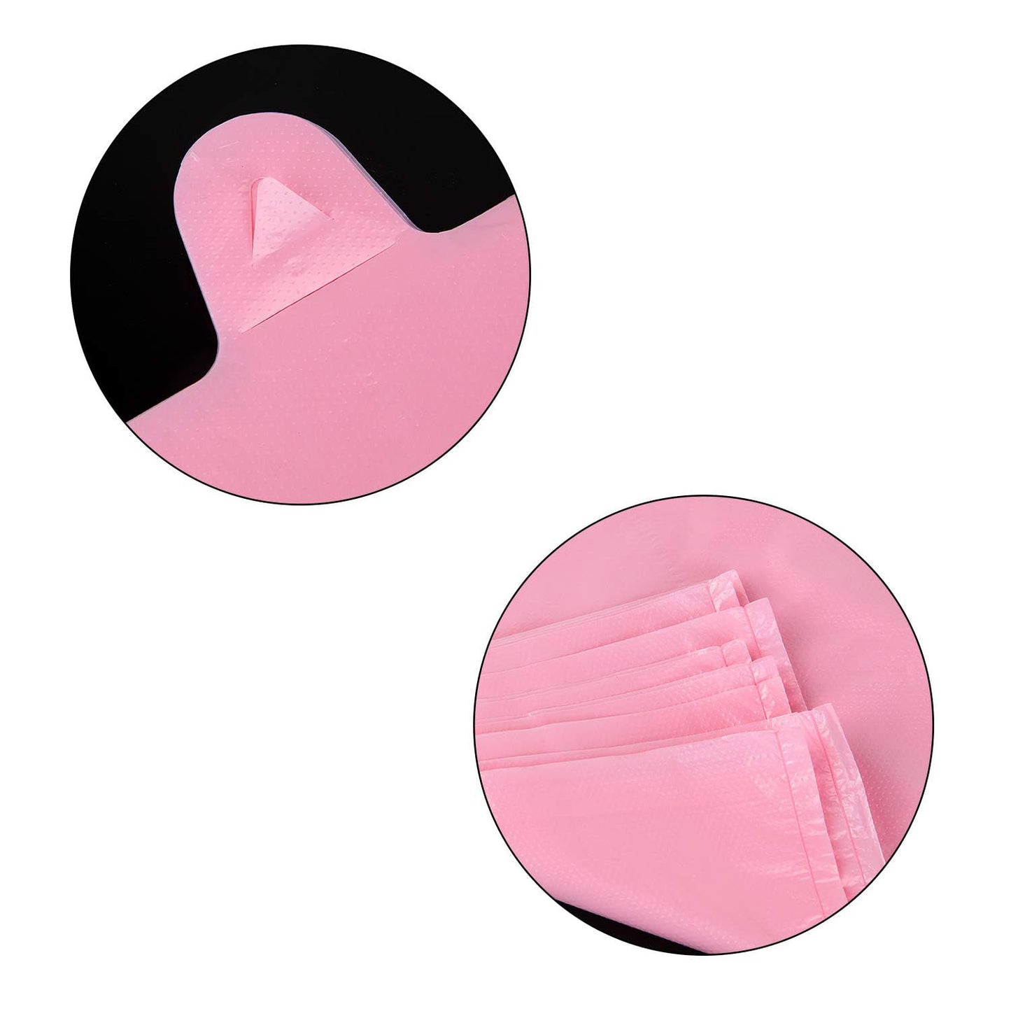 LazyMe T Shirt Bags, Pink Plastic Bags with Handles for Grocery and Retail, Bolsas De Plastico Para Negocio, 12x20 Inches (50 pcs)