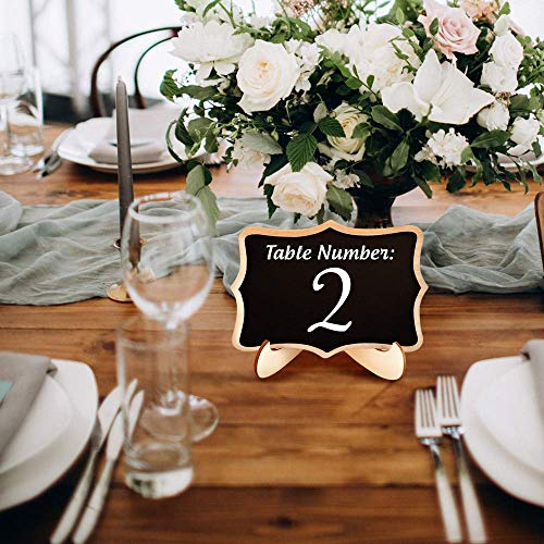 Mini Chalkboard Signs, 20 Pack Framed Small Chalk Board Food Labels with Easel Stand for Party Buffet or Wedding Celebrati...