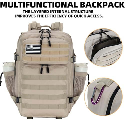 Lovelinks21 45L Tactical Assault Backpack 3 day assault pack with Molle Waterproof backpack Rucksack for Tactical Backpack...