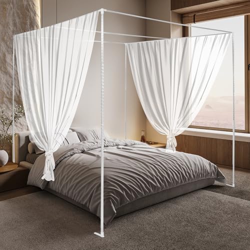 Siujan Stainless Steel Bed Canopy Frame 6.5FT Silvery