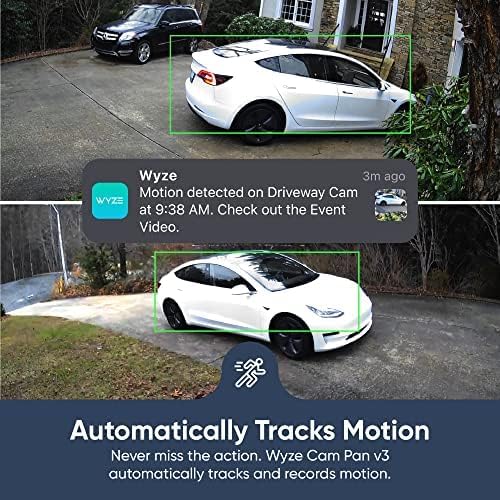 Wyze Cam Pan V3 Indoor/Outdoor Ip65 1080P 360 Pan/Tilt/Zoom Wifi Smart Home Security Camera, Motion Tracking For Baby/Pet, Color