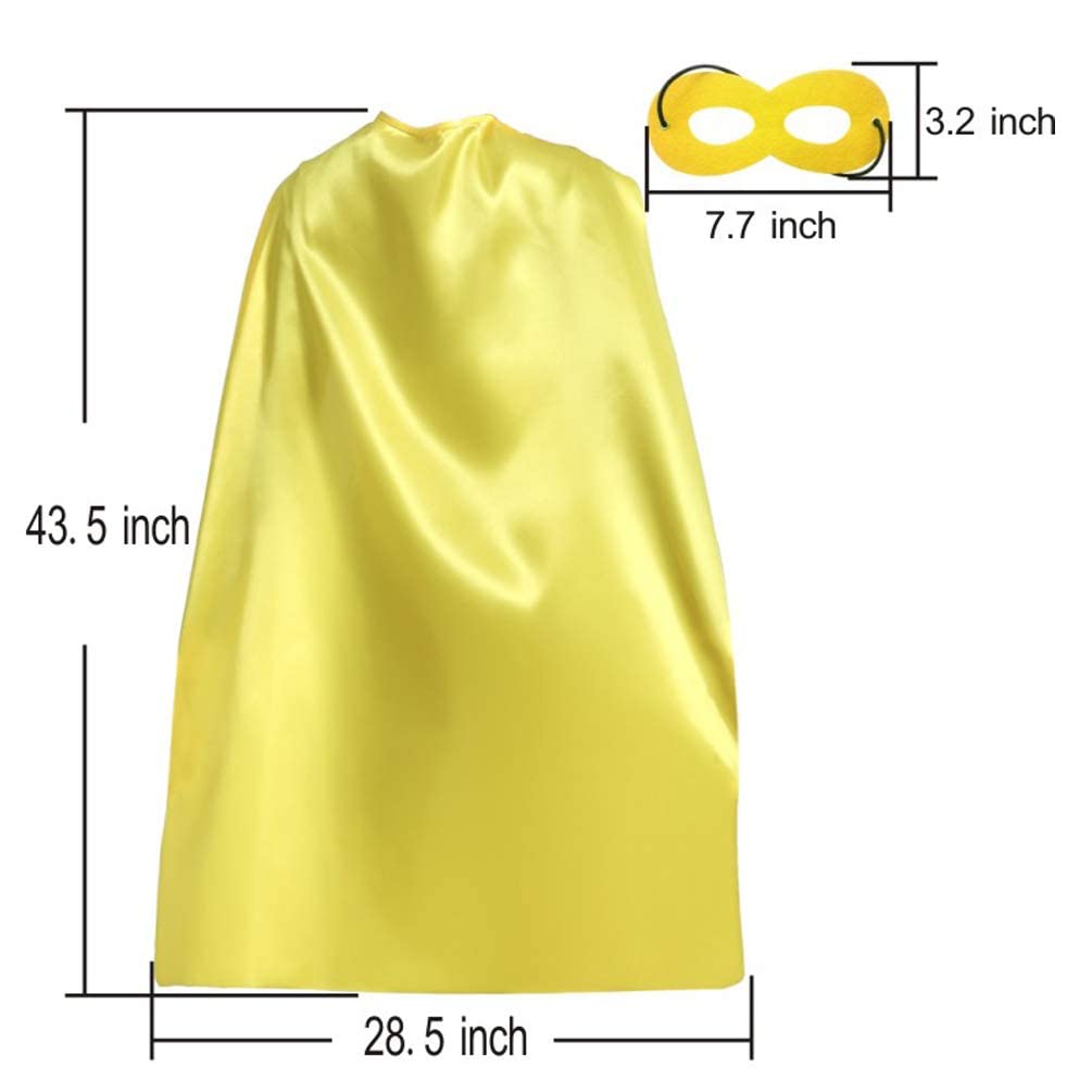 ADJOY Superhero Capes and Masks for Adults Girls and Boys - Team Spirit Building Party Capes - Mixed Colors 12 Sets