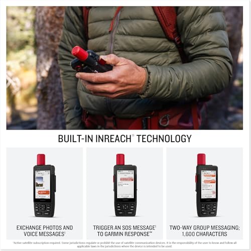 Garmin GPSMAP H1i Plus Rugged Hiking Premium GPS Handheld Navigator with inReach Plus Satellite Technology to Share Text, ...