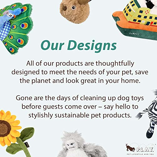 P.L.A.Y. PET LIFESTYLE AND YOU P.L.A.Y. Cute Plush Dog Toys - Totally Touristy Landmark Themed Durable Squeaker Chew Toy, ...