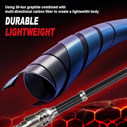 Sougayilang Fishing Rod and Reel Combo – 5.9FT Telescopic Carbon Fiber Fishing Pole with 12+1 BB Spinning Reel, Saltwater ...