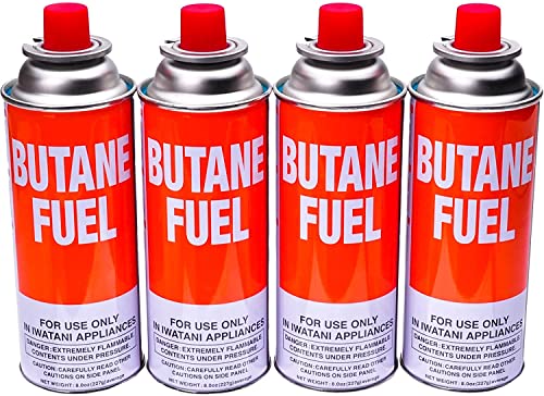 Iwatani Fore Winds Savor Camp Stove & Premium Iwatani Butane 8oz 4-Pack