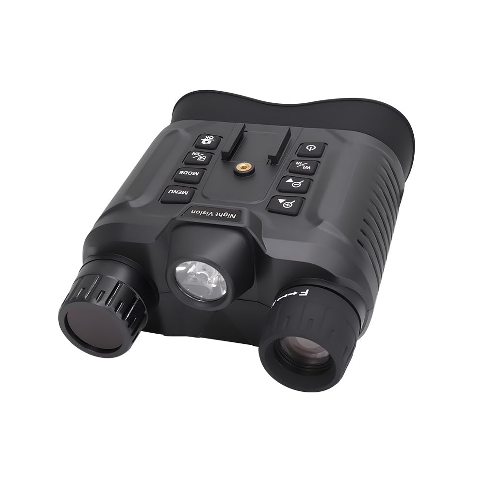 Night Vision Goggles with Light, Helmet Mounted – Digital Binoculars with Camera, 4K Video, 8X Digital Zoom, 400m Range, 4 Color Modes, IR Illumination