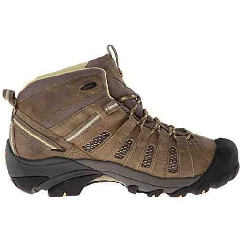 KEEN Women's Voyageur Mid Height Breathable Hiking Boots, Brindle/Custard, 9 Medium US