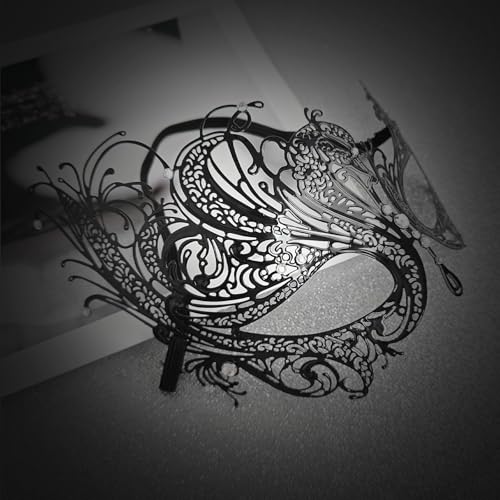 EMORBALS Masquerade Mask for Women, Masquerade Mask for Venetian Ball, Wedding, Mardi Gras&Costume Party, Stretch Cord Design