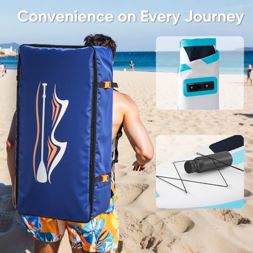 DUMOS Inflatable Stand Up Paddle Board, 10.5'×33'' Paddle Boards with Non-Slip Deck, Durable Advanced Material and Complet...