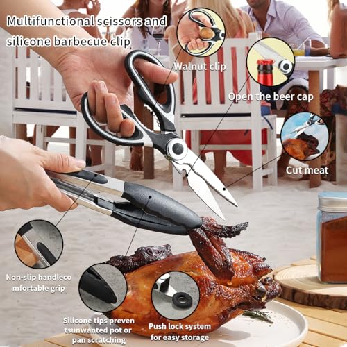 Berglander Camping Essentials, Camping Cooking Utensils Set, Camping Accessories Gear Must Haves, Come with Camping Silver...