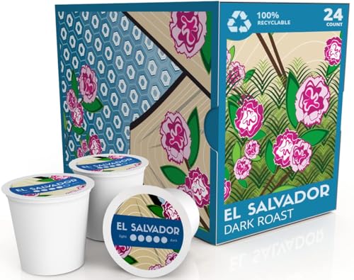 Atlas Coffee Club Coffee Pods – Dark Roast, Single-Origin El Salvador, 24 Count – Compatible with Keurig K-Cup Brewers – 100% Recyclable, Premium Arabica Coffee