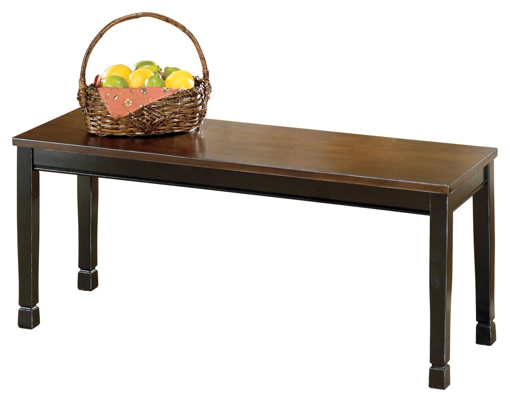 Signature Design by Ashley Owingsville Modern Farmhouse Dining Room Bench, Black and Brown