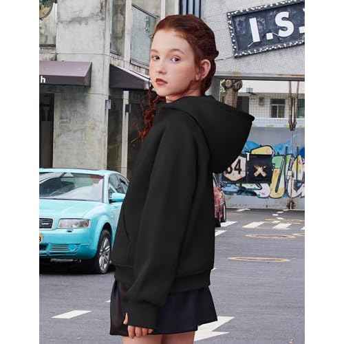 Arshiner Girls Zip Up Hoodies Teen Hooded Sweatshirts Fleece Jackets Kids Fall Fashion Outfits Winter Clothes