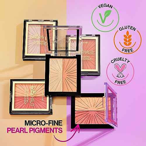 Wet n Wild MegaGlo Blushlighter, Blendable Blush & Highlighter Set, Shimmery Metallic Finish, Flash Me