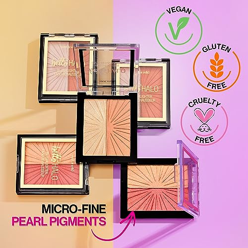 Wet n Wild MegaGlo Blushlighter, Blendable Blush & Highlighter Set, Shimmery Metallic Finish, Highlight Bling