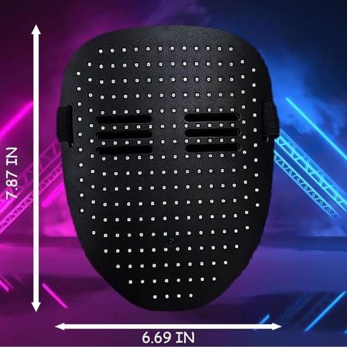 JDBMAOYE Led Mask Lighted Up Mask - Led Masks with Gesture Sensing Costume for Halloween Costume Cosplay Party Cool Gifts