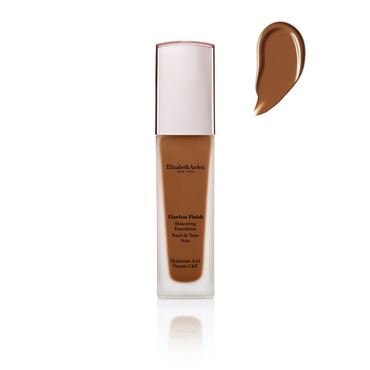 Elizabeth Arden Flawless Finish Skincaring Foundation with Hyaluronic Acid, Vitamin C & E, 610C (Deep skin with cool red underto