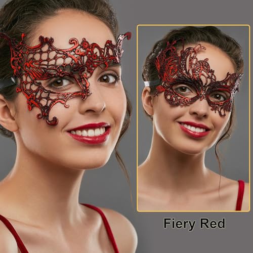 MYMENU Masquerade Masks for Women Lace Halloween Venetian Carnival Mask for Costume Cosplay Mardi Gras Party Ball