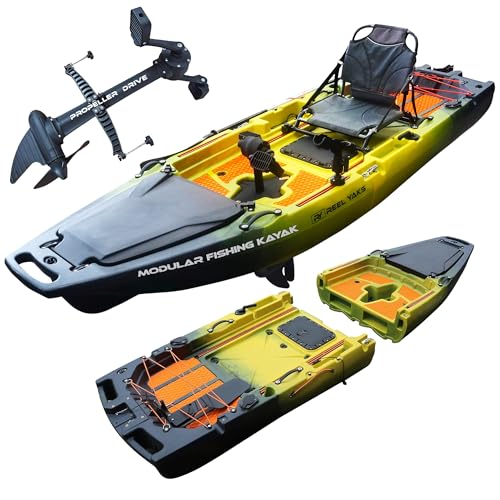 Reel Yaks Rocket Modular Fishing Kayak - 9.8ft Lightweight, Sit On Top Kayak for Adults & Youth - Stable & Portable, Ideal...