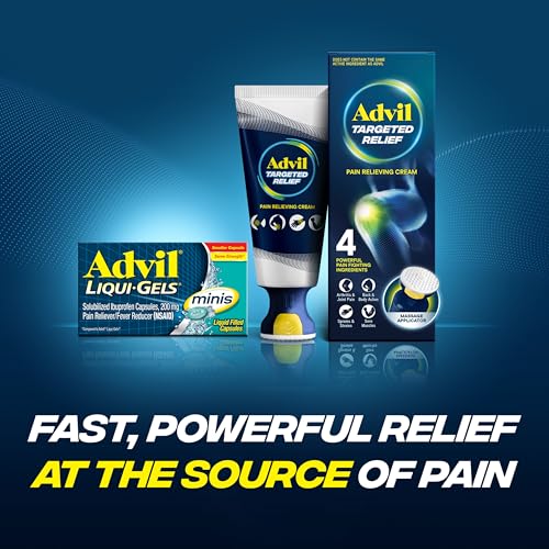 Advil Liqui-Gels Minis Pain Reliever and Fever Reducer, Pain Medicine for Adults with Ibuprofen 200mg for Pain Relief - 160 Liquid Filled Capsules