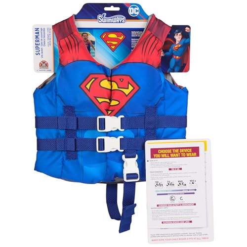 SwimWays DC Swim Trainer Life Jacket, US Coast Guard Approved Life Vest Kids Swim Vest, Pool Floats & Life Jackets for Kid...