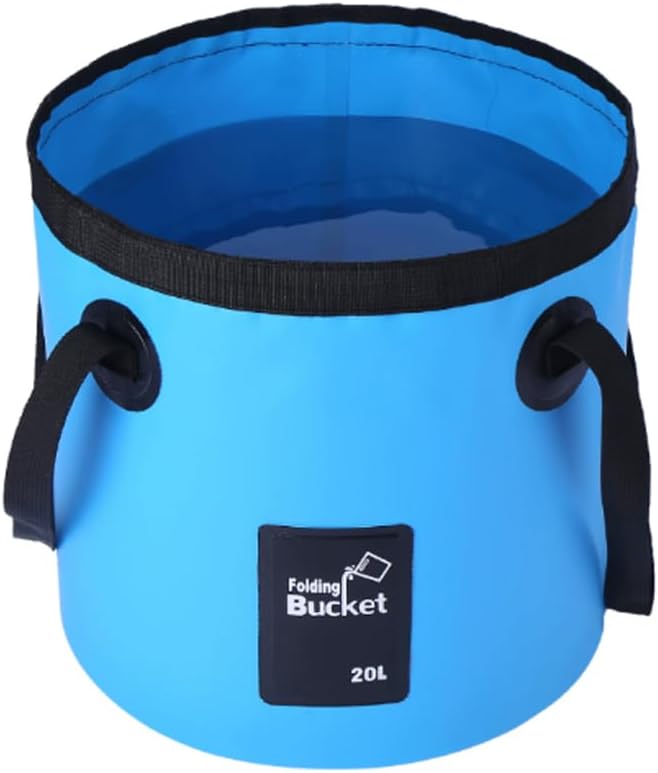 Collapsible Bucket 5 Gallon Container Folding Water Bucket Portable Wash Basin for Outdoor Travelling Camping Fishing Gard...