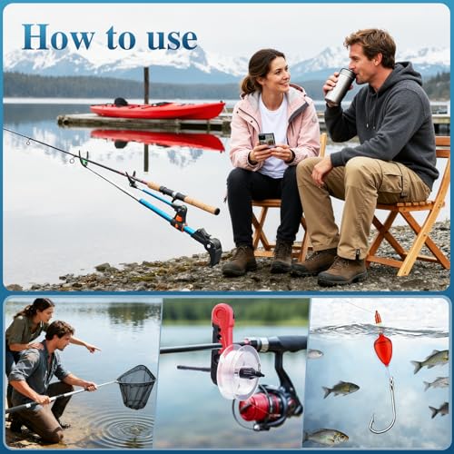 Fishing Advent Calendar 2025 for Men, 24 Days Christmas Countdown Fishing Lure Advent Calendars with Rod Holder, Landing N...