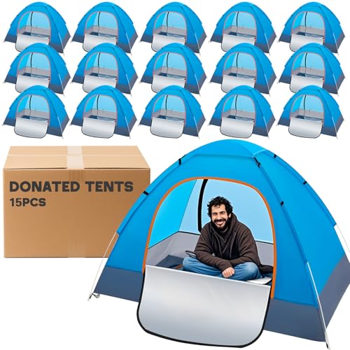 Wowangce Camping Tents for Homeless Bulk Homeless Backpacking Supplies 2 Person Pop up Adult Waterproof Instant Easy Setup...
